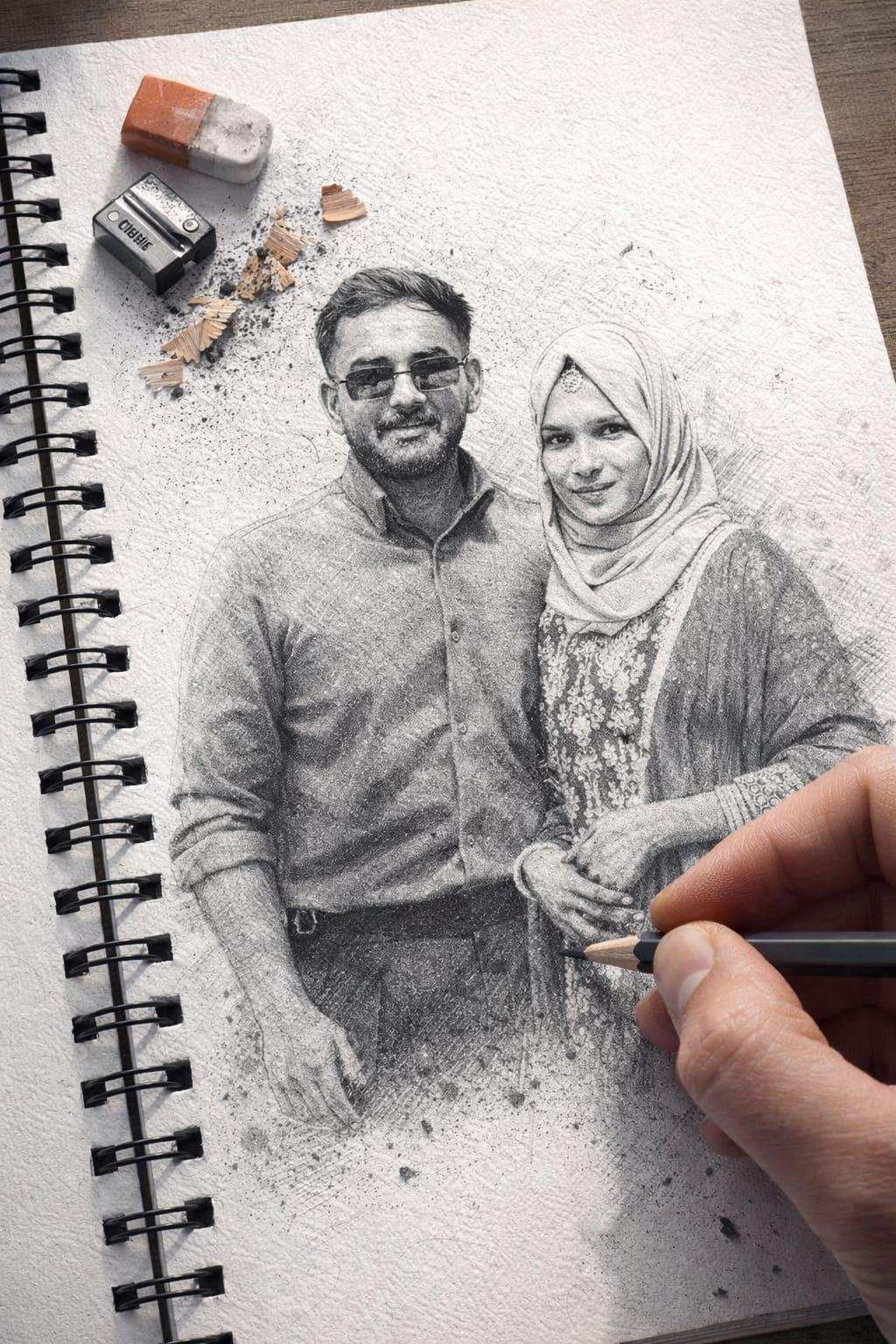 Shabeer Fayas and Hiba celebrating their forever